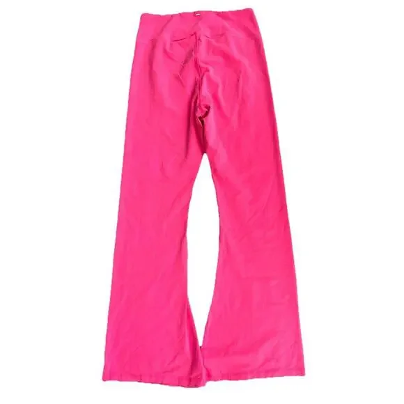 Vintage Y2K Victoria's Secret All PINK Sz XL Boot Yoga Pants V Front Flare 90's - Picture 6 of 9